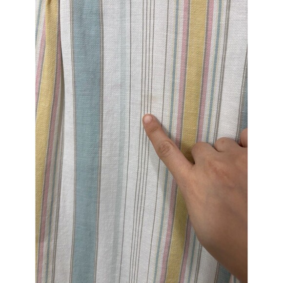 Patagonia Women M Organic Cotton Hemp Button Up Striped Shirt Lightweight Blue - Picture 5 of 9